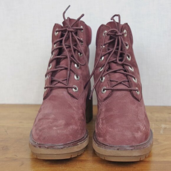 Timberland Kinsley Burgundy Nubuck Leather Boots SIze 8 - Picture 9 of 9